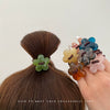 Acrylic Handmade Hair Accessories With Ink Pattern High Elasticity And Flower Design
