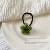 Acrylic Handmade Hair Accessories With Ink Pattern High Elasticity And Flower Design