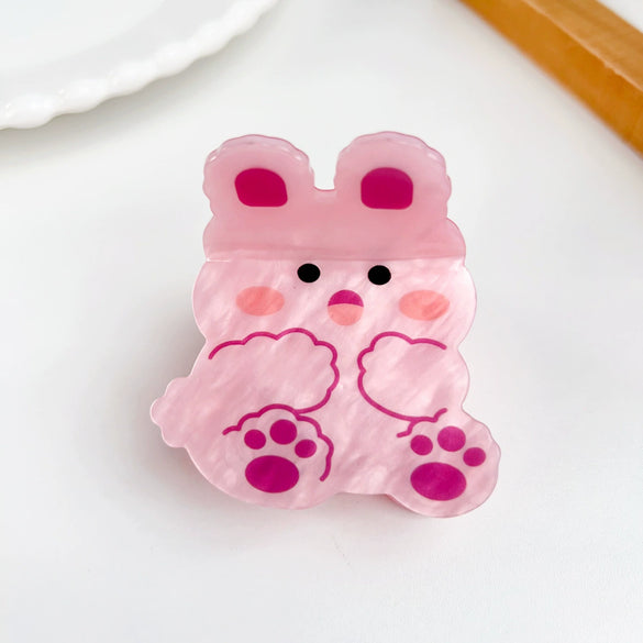 Acrylic Handmade Heart Animal Style Girls Hair Accessories