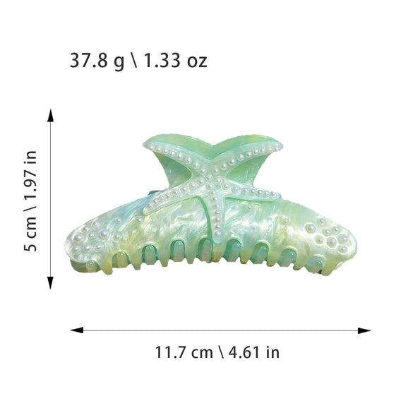 Acrylic Handmade Shark Starfish Hair Clip For Women