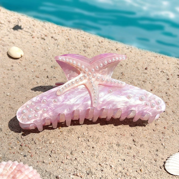 Acrylic Handmade Shark Starfish Hair Clip For Women