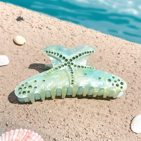 Acrylic Handmade Shark Starfish Hair Clip For Women