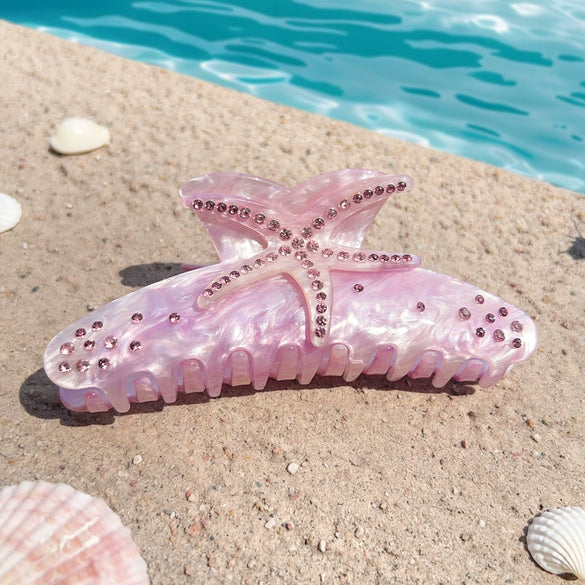 Acrylic Handmade Shark Starfish Hair Clip For Women