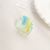 Acrylic Handmade Small Grab Hair Clip Natural Style Blocks Design