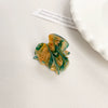 Acrylic Handmade Small Grab Hair Clip Natural Style Blocks Design