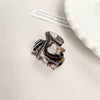 Acrylic Handmade Small Grab Hair Clip Natural Style Blocks Design