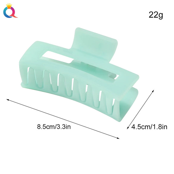 Acrylic Handmade Square Hair Grip Ball Head Shark Clip Women's Hair Accessories