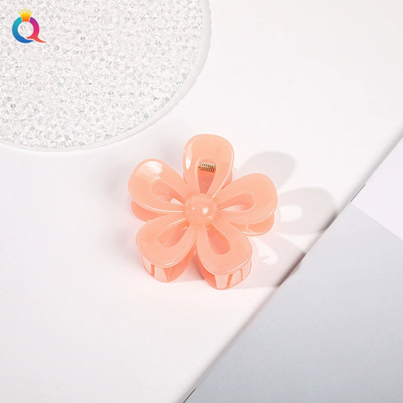Acrylic Handmade Square Hair Grip Ball Head Shark Clip Women's Hair Accessories