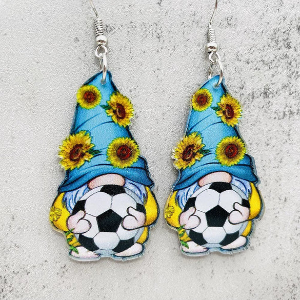 Acrylic Handmade Ushaped Leopard Print Geometric Women's Earrings