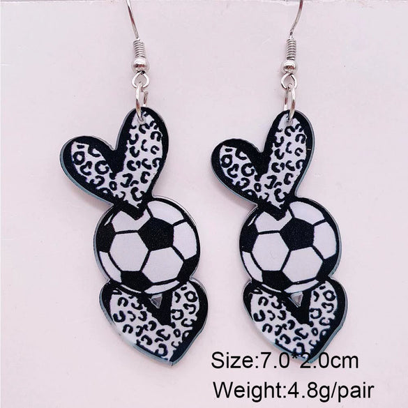 Acrylic Handmade Ushaped Leopard Print Geometric Women's Earrings