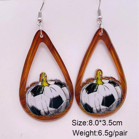 Acrylic Handmade Ushaped Leopard Print Geometric Women's Earrings