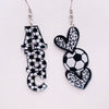 Acrylic Handmade Ushaped Leopard Print Geometric Women's Earrings