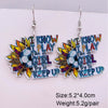 Acrylic Handmade Ushaped Leopard Print Geometric Women's Earrings