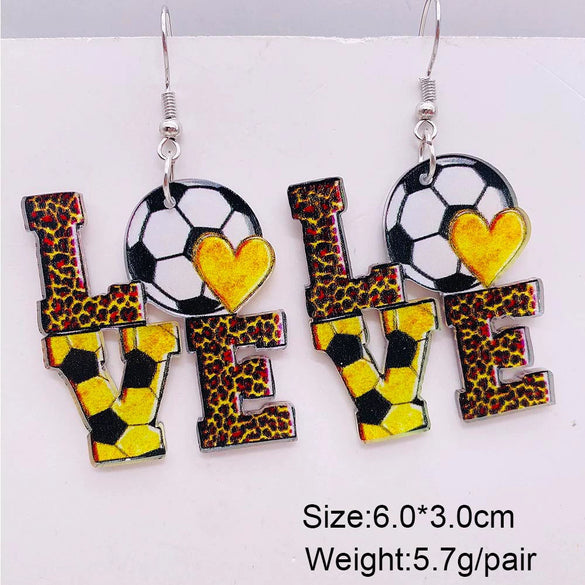Acrylic Handmade Ushaped Leopard Print Geometric Women's Earrings