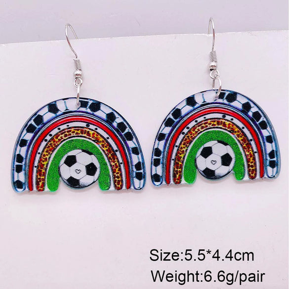 Acrylic Handmade Ushaped Leopard Print Geometric Women's Earrings