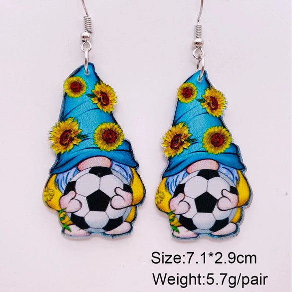 Acrylic Handmade Ushaped Leopard Print Geometric Women's Earrings