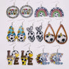 Acrylic Handmade Ushaped Leopard Print Geometric Women's Earrings