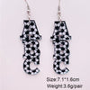 Acrylic Handmade Ushaped Leopard Print Geometric Women's Earrings