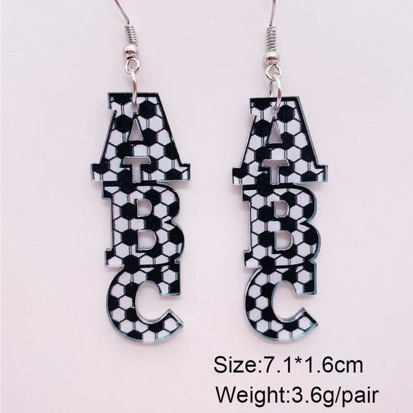 Acrylic Handmade Ushaped Leopard Print Geometric Women's Earrings