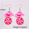 Acrylic Handmade Western Cowboy Style Women's Earrings With Cartoon Characters Leaves U Shaped Geometric Patterns
