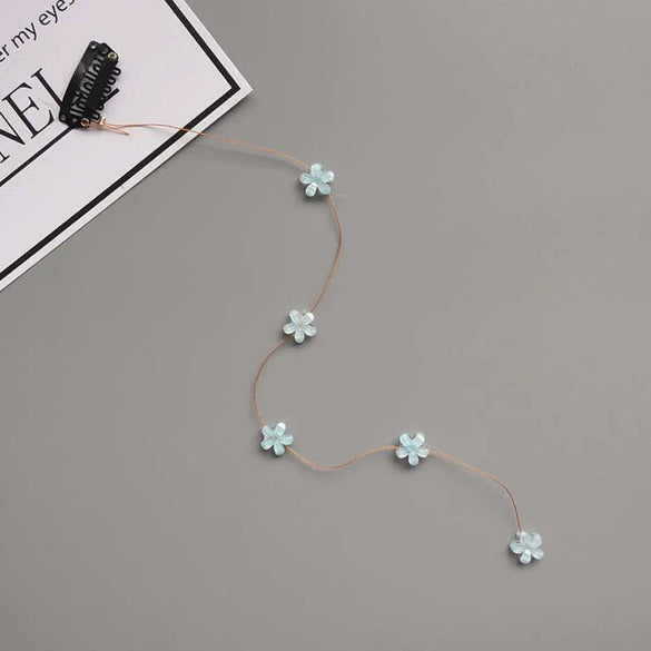 Acrylic Handmade Women's Small Flash Diamond Invisible Flower Braided Hair Plate Hair Bangs Ponytail Bb Clip