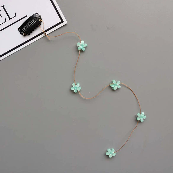 Acrylic Handmade Women's Small Flash Diamond Invisible Flower Braided Hair Plate Hair Bangs Ponytail Bb Clip