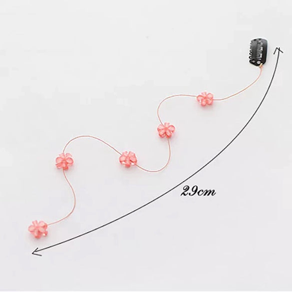 Acrylic Handmade Women's Small Flash Diamond Invisible Flower Braided Hair Plate Hair Bangs Ponytail Bb Clip