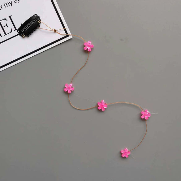 Acrylic Handmade Women's Small Flash Diamond Invisible Flower Braided Hair Plate Hair Bangs Ponytail Bb Clip