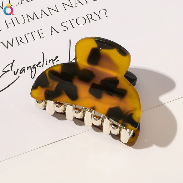 Acrylic Handmade Women's Solid Color Hair Clip