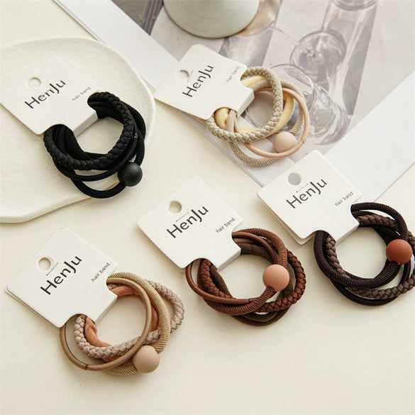 Acrylic Handmade Women's Threedimensional Simple Hair Tie Set