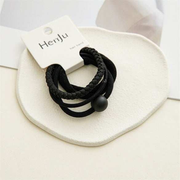 Acrylic Handmade Women's Threedimensional Simple Hair Tie Set