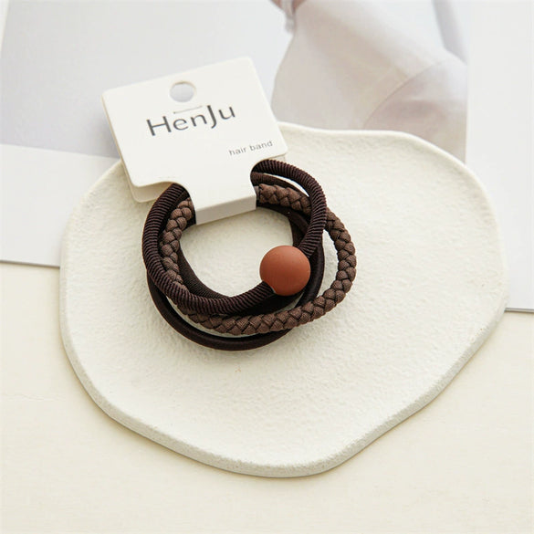 Acrylic Handmade Women's Threedimensional Simple Hair Tie Set
