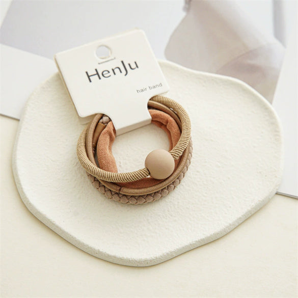 Acrylic Handmade Women's Threedimensional Simple Hair Tie Set
