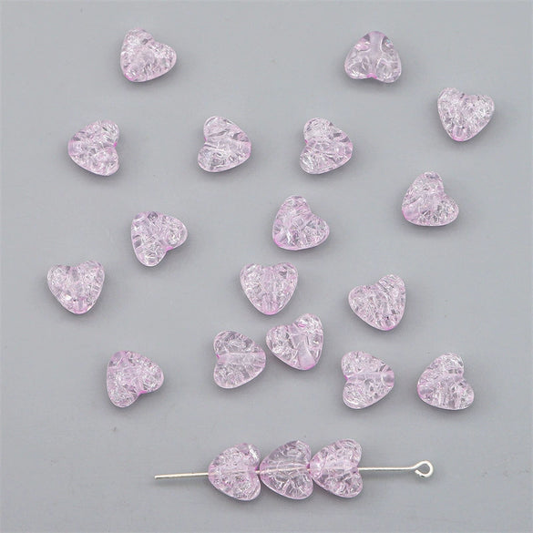 Acrylic Heart Shaped Beads For Handmade Jewelry Bracelet Earrings Accessories