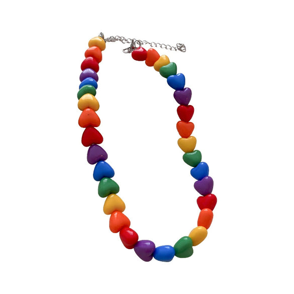 Acrylic Heart Shaped Love Necklace