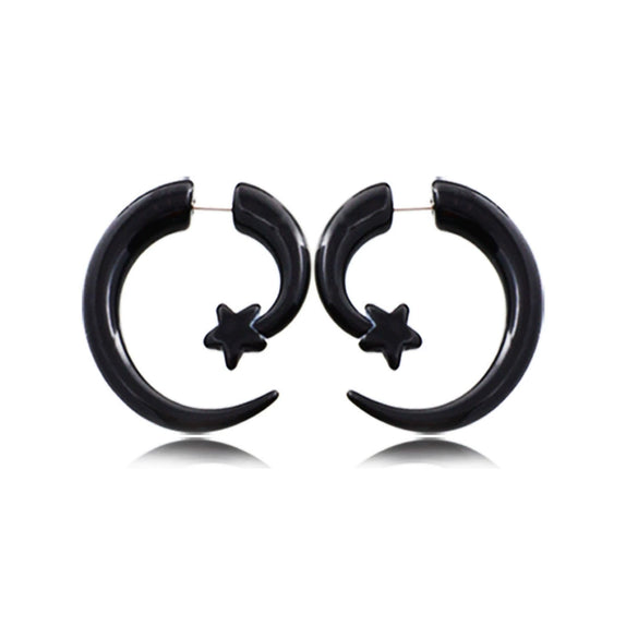 Acrylic Hiphop Earrings With Love Water Drops Bells Heart Pattern And Polishing Treatment