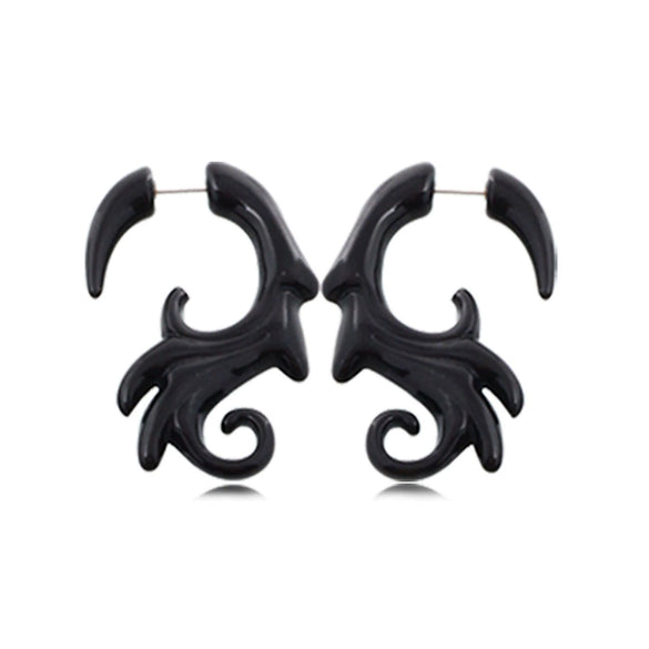 Acrylic Hiphop Earrings With Love Water Drops Bells Heart Pattern And Polishing Treatment