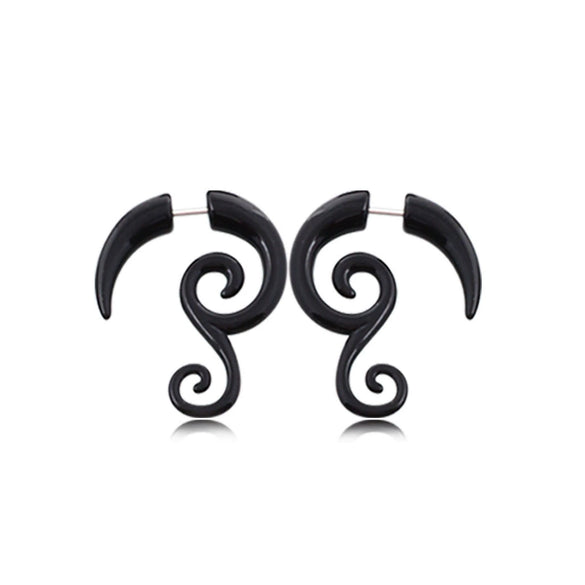 Acrylic Hiphop Earrings With Love Water Drops Bells Heart Pattern And Polishing Treatment