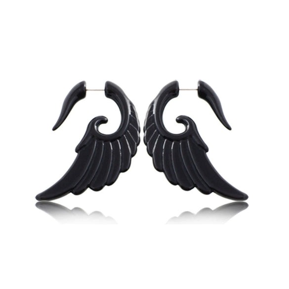 Acrylic Hiphop Earrings With Love Water Drops Bells Heart Pattern And Polishing Treatment
