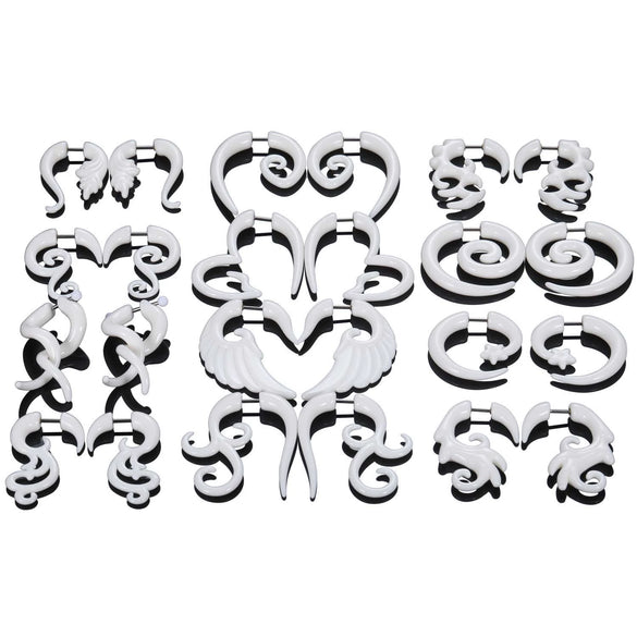 Acrylic Hiphop Earrings With Love Water Drops Bells Heart Pattern And Polishing Treatment