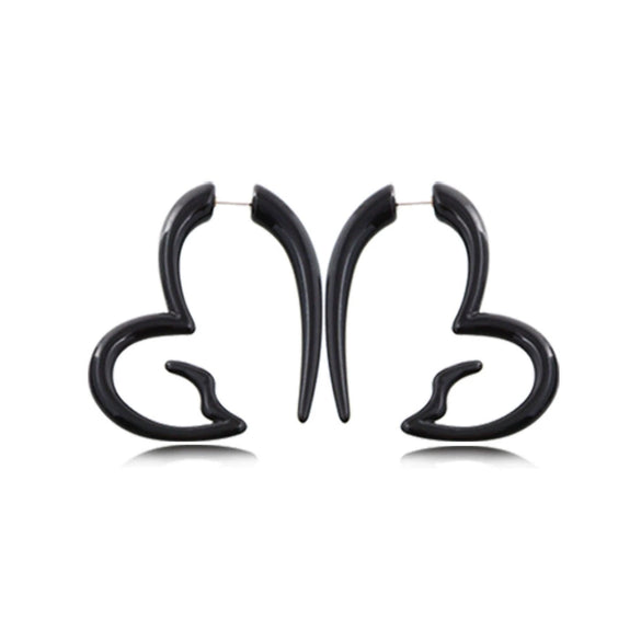 Acrylic Hiphop Earrings With Love Water Drops Bells Heart Pattern And Polishing Treatment