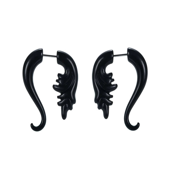Acrylic Hiphop Earrings With Love Water Drops Bells Heart Pattern And Polishing Treatment