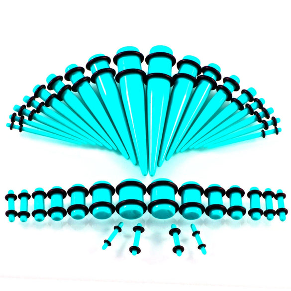 Acrylic Hiphop Geometric Ear Expander Earrings Piercing Jewelry Set