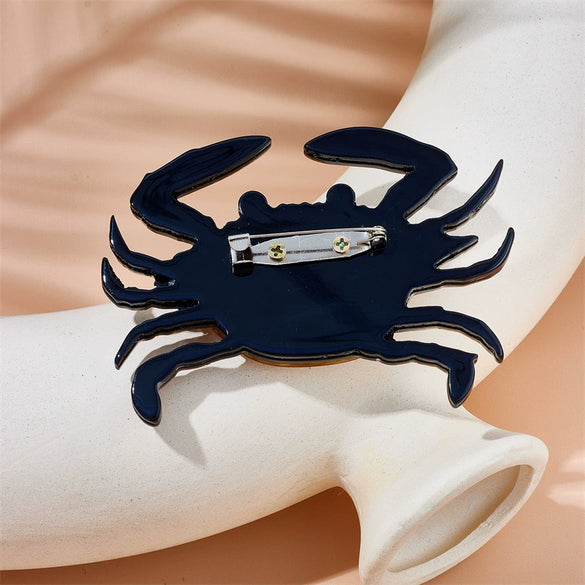 Acrylic Jewelry Accessories Clothing Decoration Brooch With Simulation Cartoon Marine Animal Crab Pattern And Printing Process For Women