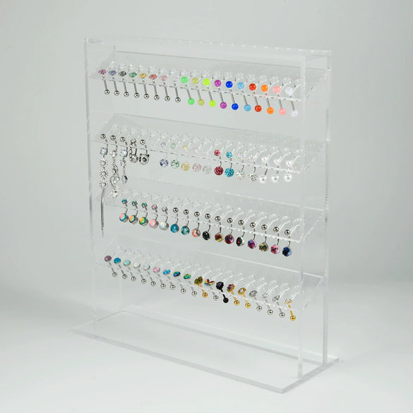 Acrylic Jewelry Display Rack Transparent Multi Purpose Punching Process