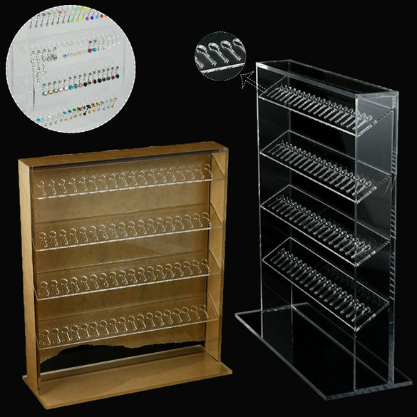 Acrylic Jewelry Display Rack Transparent Multi Purpose Punching Process