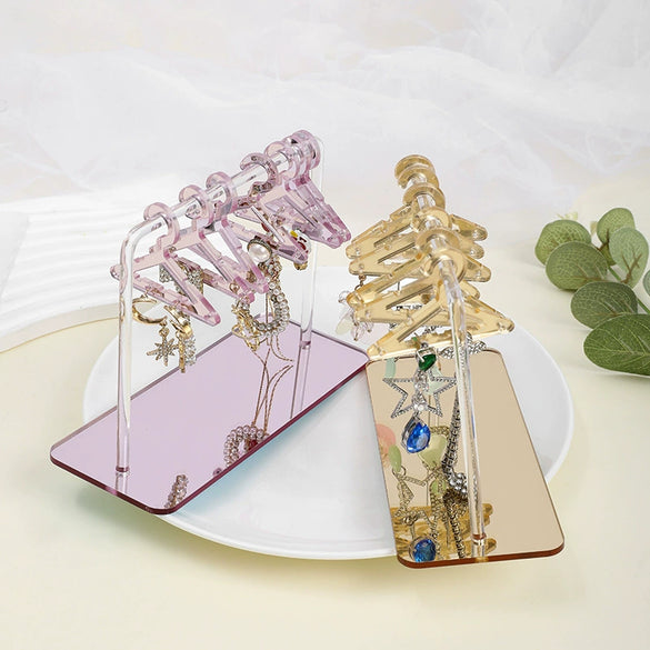 Acrylic Jewelry Stand Props Storage Rack With Human Shape For Highend Earrings And Silver Jewelry