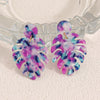 Acrylic Leaf Hoop Earrings Set With Hanging Leaf Details Versatile Botanical Style Jewelry For Women And Unisex Wear