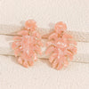 Acrylic Leaf Hoop Earrings With Botanical Plant Design Versatile Fashion Jewelry Accessories For Women And Unisex Wear