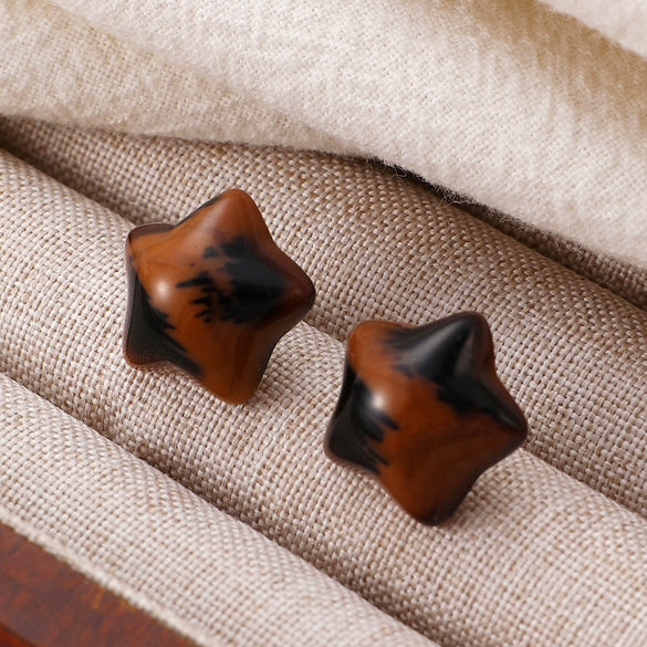 Acrylic Leopard Print Heart And Drop Shape Painted Women's Earrings Retro Style